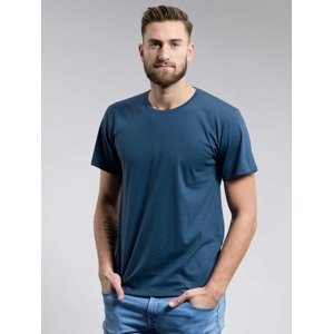 Pánské bavlněné triko cityzen s kulatým výstřihem modrá 6xl
