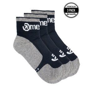 Unisex ponožky meatfly middle triple černá/šedá s