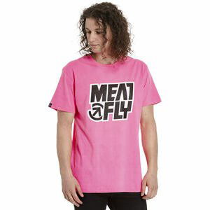 Pánské tričko meatfly repash neonově růžová l