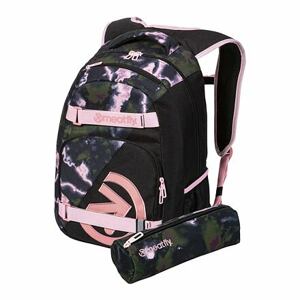 Batoh meatfly exile + penál zdarma camo/růžová 24l