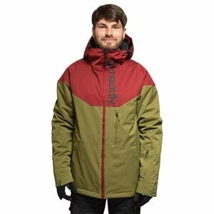 Pánská bunda meatfly snb & ski hoax premium zelená/červená l