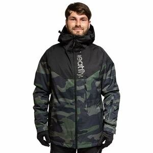 Pánská bunda meatfly snb & ski hoax premium černá/camo l