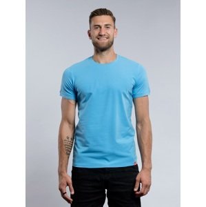 Pánské tričko cityzen slim fit s elastanem světle modrá s
