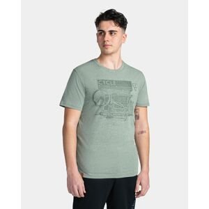 Pánské bavlněné triko kilpi portela-m tmavě zelená 3xl