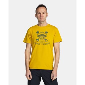 Pánské bavlněné triko kilpi skully-m žlutá xl
