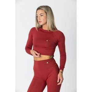 Dámský crop-top goldbee beclassic cihlově červená m