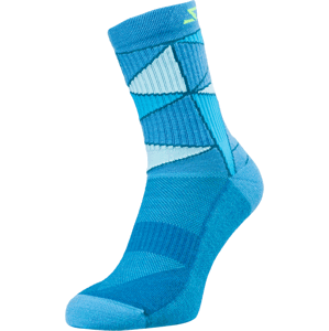 Unisex zateplené ponožky silvini vallonga modrá/limetková 34-35