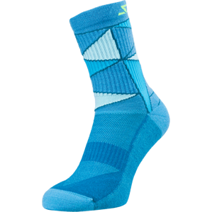 Unisex zateplené ponožky silvini vallonga modrá/limetková 36-38