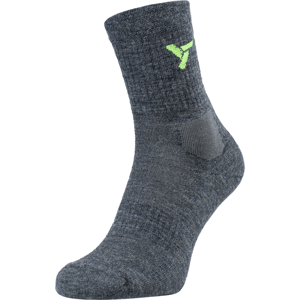 Unisex merino ponožky silvini lattari tmavě šedá/limetková 34-35