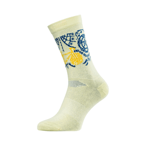 Unisex bikové ponožky silvini avella žlutá/modrá 36-38
