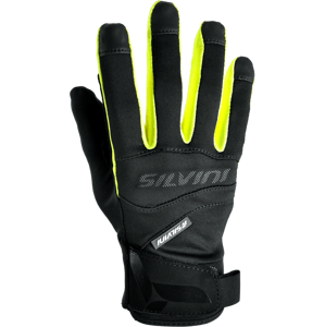 Unisex softshellové rukavice silvini fusaro černá/neonově žlutá m