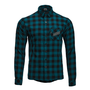 Pánská flanelová košile silvini farini zelená/černá 4xl