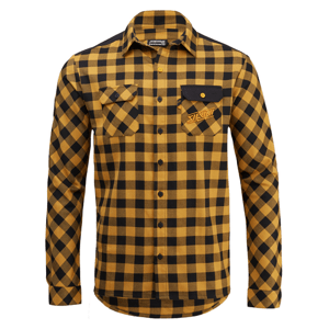 Pánská flanelová košile silvini farini černá/žlutá s