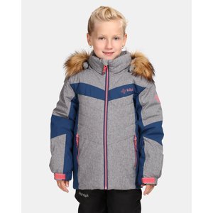 Dívčí lyžařská bunda kilpi alisia-jg světle šedá 146