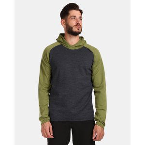 Pánský vlněný svetr s kapucí kilpi moseo-m zelená m