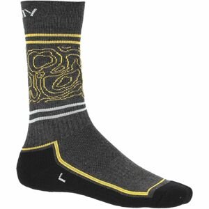 Pánské ponožky viking boosocks heavy man tmavě šedá/žlutá 45-47