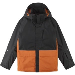 Chlapecká zimní lyžařská bunda reima timola černá/oranžová 152