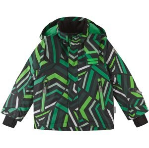 Chlapecká zimní lyžařská bunda reima kairala černá/zelená 140