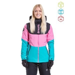 Dámská snb & ski bunda meatfly kirsten růžová/tyrkysová l