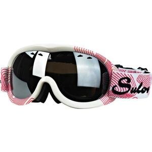 Sulov Passo 1 růžovo/bílé juniorské lyžařské brýle - Kouřový + stříbrná
