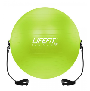 Lifefit GYMBALL EXPAND 55 cm Gymnastický míč s expanderem