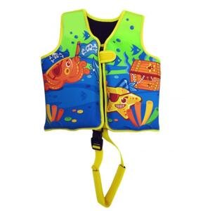 Dětská neoprenová plovací vesta Pirates žlutá 18-30 kg