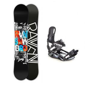 Raven Explorer + vázání Raven S220 black snowboardový set - 154 cm + S (EU 35-39)