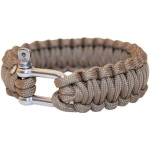 BCB Adventure náramek paracord kov béžový