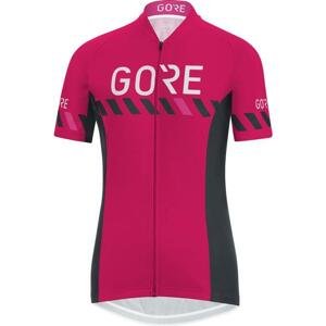 Gore C3 Women Brand Jersey - terra grey/hibiscus pink 38 - černá
