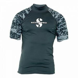 Lycrové triko Scubapro RASH GUARD GRAPHITE UPF50, krátký rukáv - pánské - XL