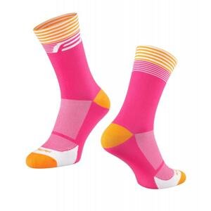 Force ponožky Streak růžovo-oranžová - růžovo-oranžové L-XL/42-46