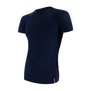 Merino SENSOR DF pánské triko kr.rukáv deep blu - S