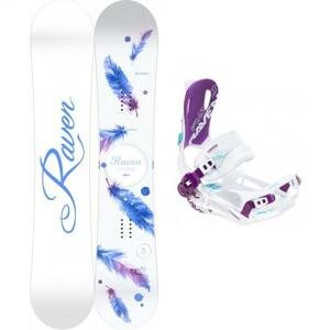 Raven Mia White snowboard + Raven FT 270 white/violet vázání - 150 cm + S (EU 35-40)