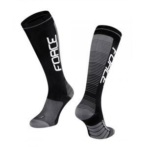 Force Ponožky COMPRESS černo-šedé - XXS-XS/33-35