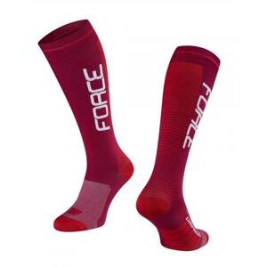 Force Ponožky COMPRESS bordo-červené - S-M/36-41