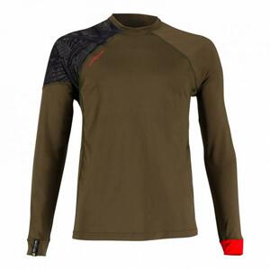 Aqualung Pánské lycrové triko Aqua Lung RASH GUARD XSCAPE OLIVE, dlouhý rukáv - M