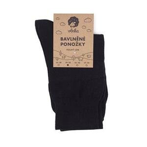 Vlnka Bavlněné ponožky s volným lemem černá - 39-42