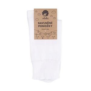 Vlnka Bavlněné ponožky s volným lemem bílá - 47-50