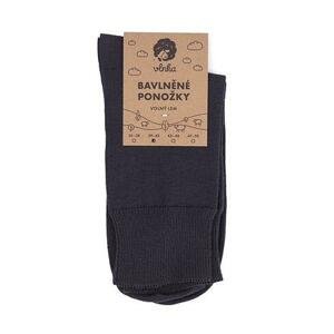 Vlnka Bavlněné ponožky s volným lemem tmavě šedá - 35-38