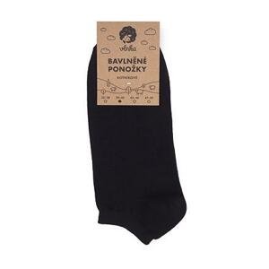 Vlnka Bavlněné ponožky kotníkové černá - 47-50