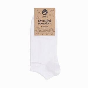 Vlnka Bavlněné ponožky kotníkové bílá - 43-46