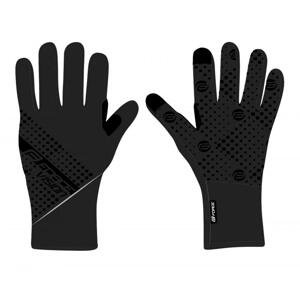 Force VISION černé softshell cyklistické rukavice - XL