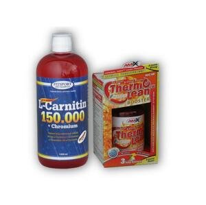 Fitsport L-Carnitin 150000+ Chrom.1l + Thermo Lean 90cps - Citron