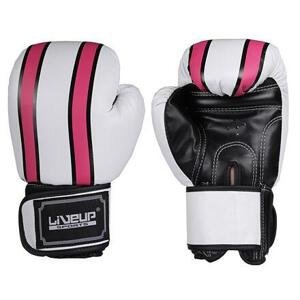 LiveUp Boxing gloves zápasové boxovací rukavice bílá-červená - 10 oz