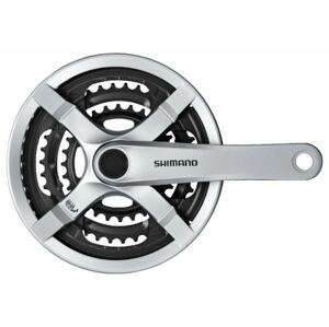 Shimano kliky Tourney FC-TX501-S 170mm 48x38x28 zubů, stříbrné s krytem, v krabičce