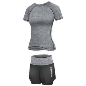 Merco Runner Short 2W fitness set šedá - S