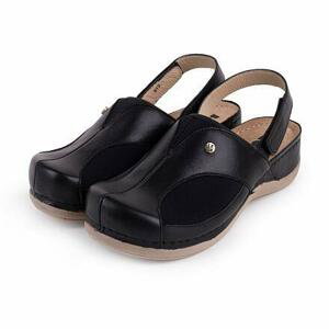 Vlnka Dámské kožené sandály na hallux Livie - černá - EU 39