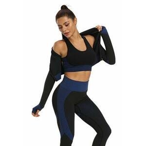 Merco Yoga Sense fitness set dámský černá-modrá - M