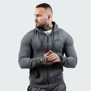 GymBeam Mikina Zipper Hoodie Grey Black - M - šedá