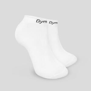 GymBeam Ponožky Ankle Socks 3Pack White - XL/XXL - bílá